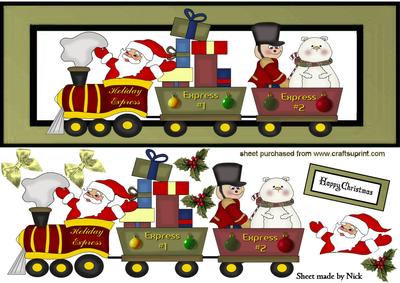 Welcome on Board the Santa Train in Gold Frame