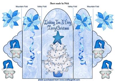Christmas Tree with Cheeky Stars, Trifold