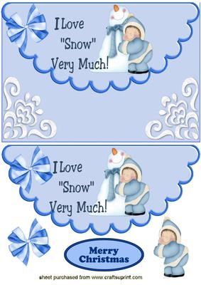 I Love Snow Very Much, with Cute Little Girl