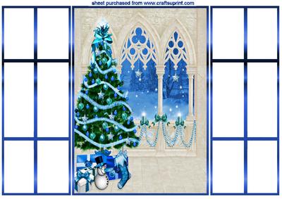 Pretty Christmas Tree with Lots of Presents French Gatefold