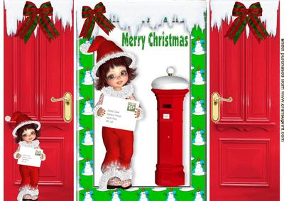 Letter to Santa, Little Girl in Frame, Gatefold