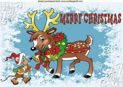 Would You Like a Cookie, Cute Mouse & Reindeer A4