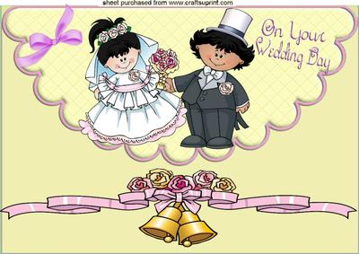 Cute Couple on There Wedding Day A4