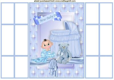 Baby Boy in Blue Star, French Gatefold