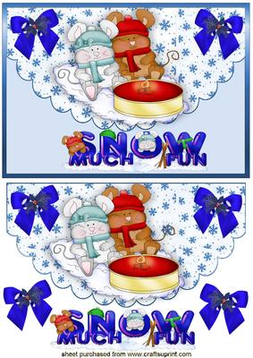 Snow Much Fun! Mice Cuddles in the Snow