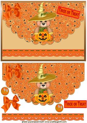 Trick or Treat, on a Scalloped Envelope