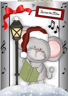 Across the Miles, Cute Mouse in the Snow A4