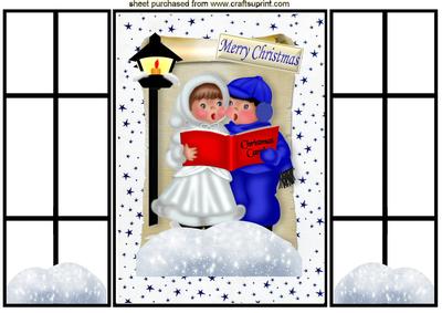 Carol Singers in the Snow, French Gatefold