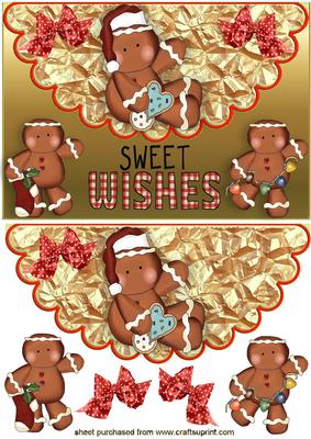Fun Christmas Gingers, on Scalloped Envelope