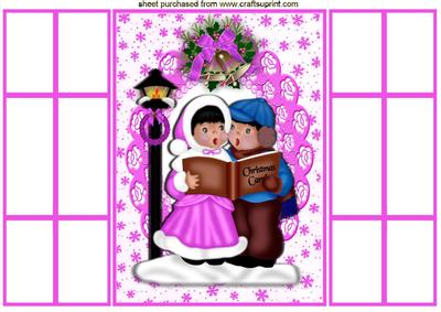 Pretty in Cerise, Carol Singers French Gatefold