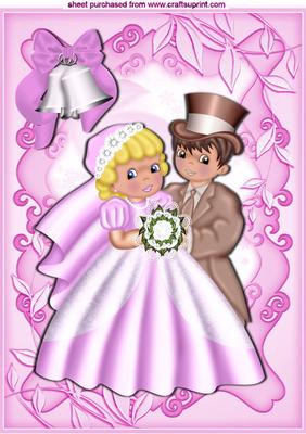 Here's to the Happy Couple Pretty in Pink A4