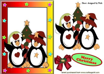 Mr & Mrs Christmas Penguin