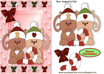 Cute Kitties with Santa Hats and Bows