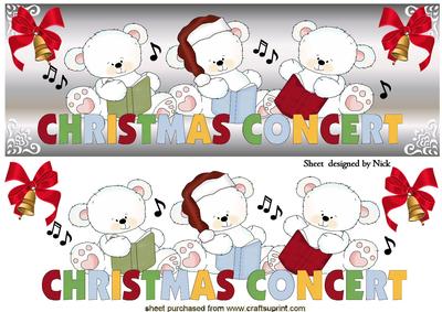 Christmas Concert with Cute Teddies and Bows
