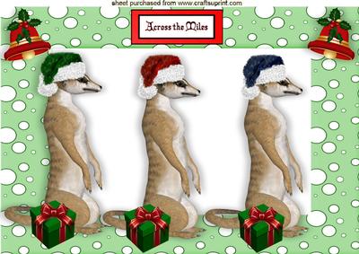 Across the Miles, Cute! Cute! Cute! Christmas Meercats A4