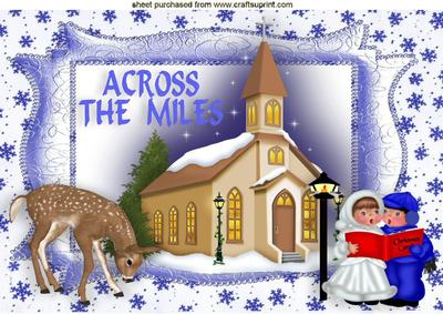 Across the Miles, Church with Carol Singers A4