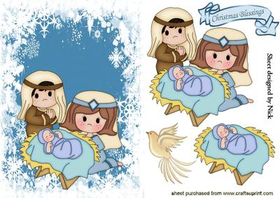 Sweet Baby Jesus in a Crib, Nativity Scene