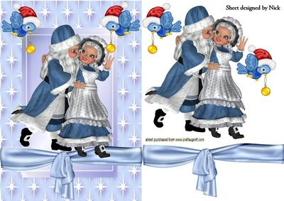 Ooh! You Are Naughty! Santa, with Cute Little Birds