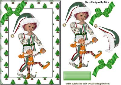 Little Girl with Her Dancing Elf in Tree Frame