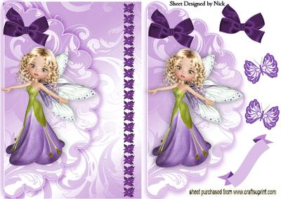 Pretty Faerie on Scalloped Envelope