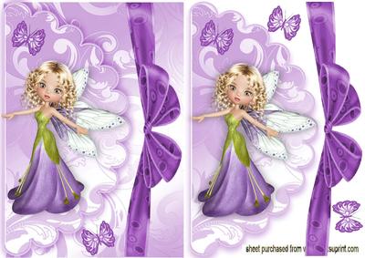 Pretty Faerie with Butterflies and Big Bow