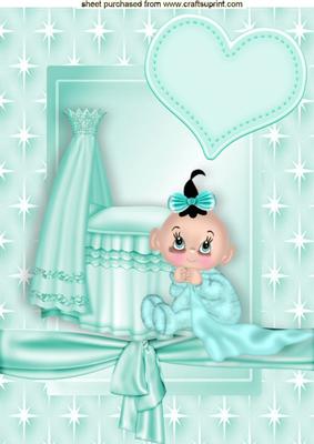 Cute Baby Girl with a Big Heart A4