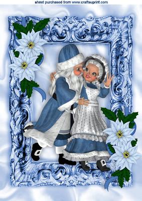 Ooh! You Are Naughty Santa! in Lovely Frame A4