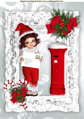 Dear Santa! Little Girl with Her Letter to Santa A4