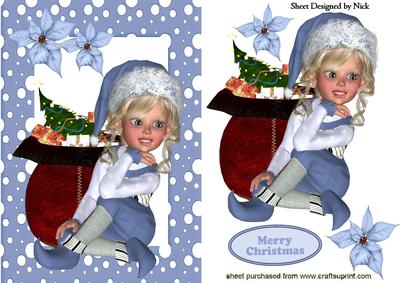 Santa's Little Helper All Dressed Up in Blue