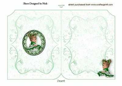 Folded Book A5 Insert with Little Girl in Green