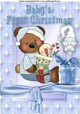 Baby's First Christmas with Cheeky Star A4