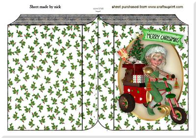 Santa's Little Helper with Toys Folded Book