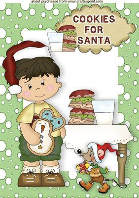 Cookies for Santa, Little Mouse and Boy A4