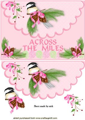 Across the Miles Bird on Scalloped Envelope