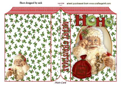 Santa with His Mail on Folded Book