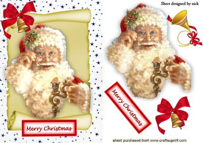 Santa on a Scroll