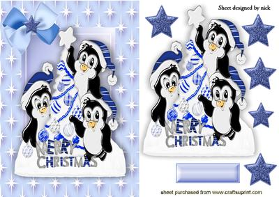 Playful Penguins in Star Frame