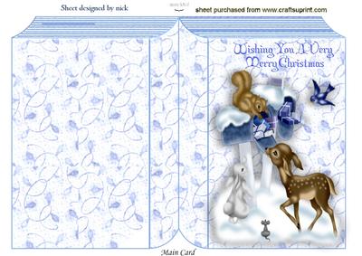 Cute Woodland Animals in the Snow Folded Book