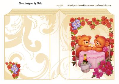 Loved Up Cute Little Bears with Bluebird Folded Book