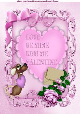 Love Be Mine Kiss Me Valentine, A4