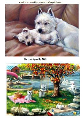 Westies at Play, Westies Sleeping Toppers