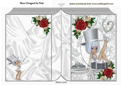 Party Girl in a Box in Diamond Frame Folded Book