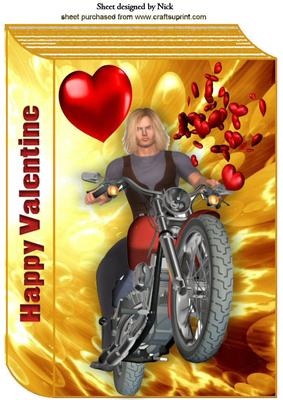 My Valentine with Motorbike and Hearts Booka4