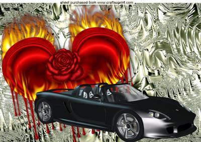 My Hearts on Fire with Black Car A4