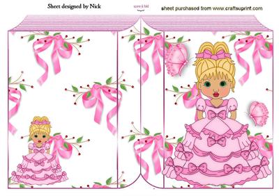 Pretty in Pink with Bows and Butterflies Folded Book