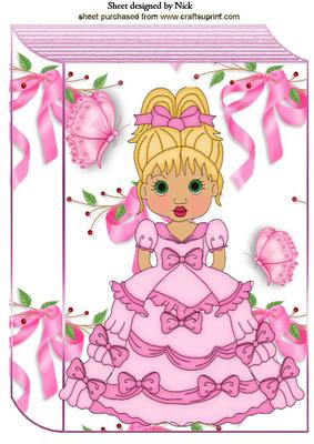 Pretty in Pink with Bows and Butterflies A4