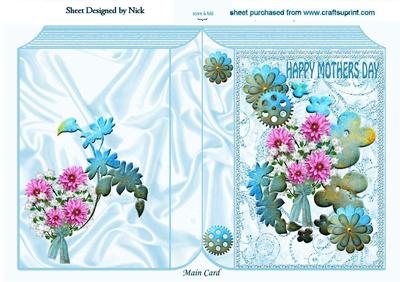 Steampunk Flowers for Mothers Day Folded Book