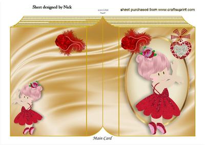 Sweet Little Ballerina, with Heart, Folded Book