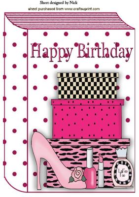 Makeup Girl, Shoes and Handbag Folded Book A4