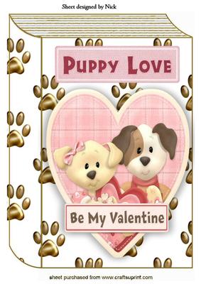And They Call It Puppy Love on a Folded Book A4